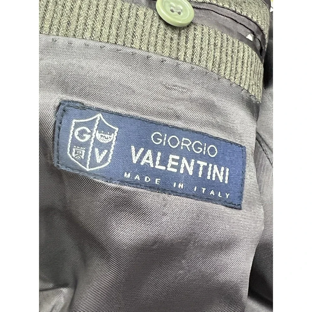 Giorgio Valentini 100% Wool Blazer Made In Italy Size 40R Light Gray‎